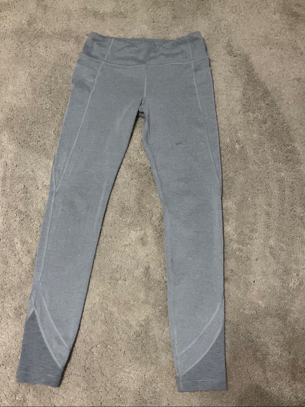 Athleta Girls Gray Seam-Detail Leggings